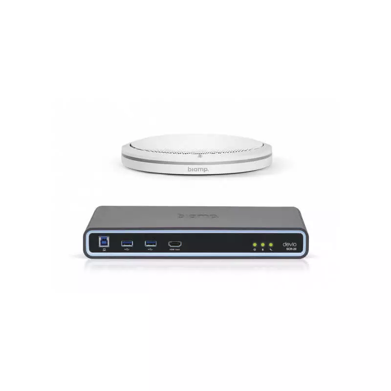 Настольный микрофон и центральный блок Biamp Devio SCR-20TX White