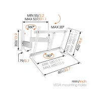 Крепления для дисплея Vogel's Professional WALL 2345 W (настенное 40-65 '') 